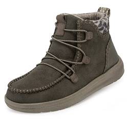 Hey Dude Eloise - Damenstiefel - Farbe Dusty Olive - Stiefeletten im Mokassin-Stil - Größe 36 von Hey Dude