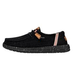 Hey Dude - Frauen Wendy Washed Canvas Slip-On Schuhe, Black, 39 EU von Hey Dude