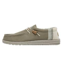 Hey Dude GEMÜTLICH Blucher SPORTLICH Mann Wally Linen Natural KAKI Talla, Grün, 44 EU von Hey Dude