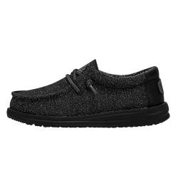 Hey Dude Jungen Wally Youth Basic Moccasin, Schwarz, 36 EU von Hey Dude