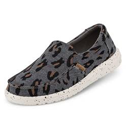 Hey Dude Misty - Damenschuhe - Farbe Charcoal Cheetah - Freizeitschuhe im Loafer-Stil - Größe 37 von Hey Dude
