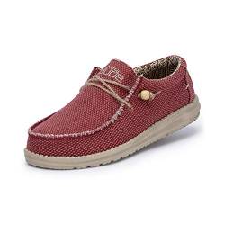 Hey Dude Wally Braided - Herren Schuhe - Pompeian Red - Komfort und Leichtigkeit - Ergonomische Memory-Foam-Sohle - Hausschuhe Herren - Design Italien und Kalifornien Größe EU 42 von Hey Dude