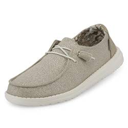 Hey Dude Wendy - Damenschuhe - Farbe Stretch Sparkling Beige - Freizeitschuhe im Mokassin-Stil - Größe 40 von Hey Dude