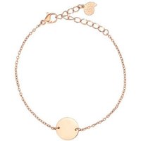 Hey Happiness Armkette Damen Kreis Anhänger, 18K Gold Roségold, Edelstahl Armband Geo Platte, wasserfest von Hey Happiness