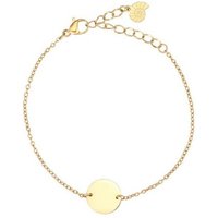 Hey Happiness Armkette Damen Kreis Anhänger, 18K Gold Roségold, Edelstahl Armband Geo Platte, wasserfest von Hey Happiness