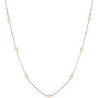 Hey Happiness Edelstahlkette Damen Geo Rhombus, 18K Gold Roségold, Kette Anhänger Viereck, wasserfest von Hey Happiness