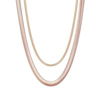 Hey Happiness Edelstahlketten-Set Schlange massiv, Snake Ketten Schmuckset mehlagig, Damen Layer Halsketten Set 18K Gold Roségold, wasserfest von Hey Happiness