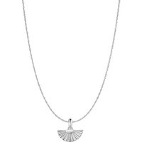 Hey Happiness Freundschaftskette Kette Damen Silber 925 Vergoldet 18K, Anhänger Fächer hängend, Silber Kette Halbkreis Fan Charm, Talisman von Hey Happiness