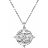 Hey Happiness Kette mit Anhänger mit Gravur Damen Silber 925 hängend, Statementkette Abundance mit Bedeutung, Halskette Anhänger Stern Zirkonia, 18K vergoldet Glücksbringer von Hey Happiness