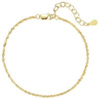 Hey Happiness Silberarmband Singapurkette gedreht, 18K Vergoldet, Kordel Armband Damen Silber 925, Silberarmreif Geschenk Idee von Hey Happiness