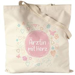 Hey!Print Ärztin mit Herz Jutebeutel Stoffbeutel Canvas Dankeschön Geschenk Danke Sagen Für Alles Hausärztin von Hey!Print