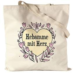 Hey!Print Hebamme mit Herz Jutebeutel Stoffbeutel Canvas Geschenkidee Zum Danke Sagen Beste Hebamme von Hey!Print