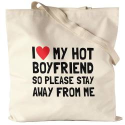 Hey!Print I love my hot Boyfriend Jutebeutel Liebe Freund Pärchen Paar Jahrestag Lustig Valentinstag von Hey!Print