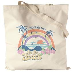 Hey!Print No Bad Day on the Beach Jutebeutel Ocean Child Strandkind Sonne Surf Meer von Hey!Print