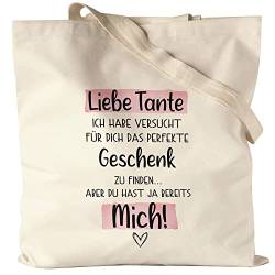 Hey!Print Tante Geschenk Jutebeutel Stoffbeutel Canvas Mit Spruch Tanti Geschenkidee Geburtstag Nichte Neffe Humor von Hey!Print