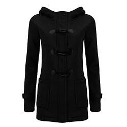 Hey ~ Yo Damen Kapuzenjacke Winterjacke Wintermantel Steppjacke Kapuzenpullover Lange Parka Outwear Jacke Mäntel Oberbekleidung Coat (Schwarz, 44) von Hey ~ Yo