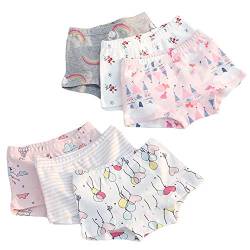 Hey~Yo Mädchen Unterhosen Kinder Boxershorts Baumwolle Kleines Mädchen Kurzärmelig Unterwäsche Pantys Höschen Kleinkind (7-8 Jahre) von Hey~Yo