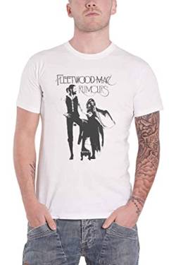 Fleetwood Mac T Shirt Rumours Band Logo Nue offiziell Herren Weiß XX-Large von HeyRusty