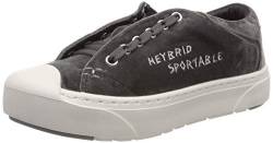 heybrid Damen Samt Sneaker Schnürhalbschuh, Dunkelgrau, 37 EU von Heybrid