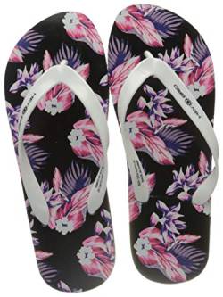 heybrid Unisex Honolulu Zehensandale, Weiss-Rosa Blumen-Muster, 39 EU von Heybrid