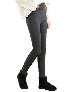 Hezeisoar Warme Thermo Leggings Damen Verdicken mit Plüsch Gefüttert Slim Lange Leggings Elastische Hosen Mädchen Winter Strumpfhose Pants EU L = Etikett XXL von Hezeisoar