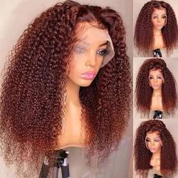 Lockige 13X4 Lace Front Perücke 250% Remy Echthaar Perücken 13X6 Kinky Curly Glueless HD Transparent Lace Frontal Perücke von Hgvcfcv