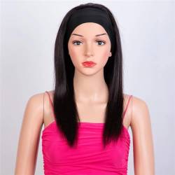 Welle Keine Spitze Leimlose Lange Stirnband Perücke Körperwelle Echthaar Perücken Für Frauen Kurze Lockige Brasilianische Haarperücken von Hgvcfcv