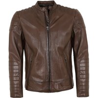 Hi-Buxter Lederjacke Bosso Hi-Buxter - Herren Echtleder Lederjacke Biker Lammnappa braun von Hi-Buxter