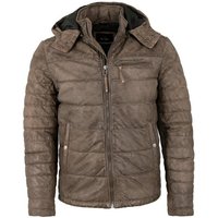 Hi-Buxter Lederjacke FF-Men-001 Hi-Buxter - Herren Echtleder Lederjacke Lammnubuk hellbraun von Hi-Buxter