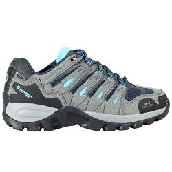 Hi-Tec CORZO Low/Torca Low Damenstiefel, Wanderstiefel für Damen, Trekkingschuhe, wasserdichte und atmungsaktive Dri-Tec® Membrane, Kühles Grau, Marineblau, Curaçao, 39 EU von Hi-Tec