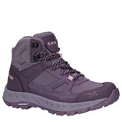 Hi-Tec Damen O010331-021 URBANATOR MID WP Womens Wanderstiefel, Schwarz, Pflaumenviolett, 43 EU von Hi-Tec