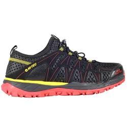 Hi-Tec Hiker Vent Unisex Herren Damen Outdoor Sportschuhe Rutschfest Wasserschuhe Mesh Atmungsaktiv Trailschuhe / Sommer Wanderschuhe, Schwarz / Gelb (Black Molten Lava Spectra Yellow), 42 EU von Hi-Tec