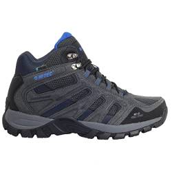 Hi-Tec Torca Mid Bergschuhe für Herren, Wanderschuhe für Herren, wasserdichte und atmungsaktive Membrane Dri-Tec, Kohlegrau/Marineblau, 41 EU von Hi-Tec