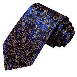 Hi-Tie Blue Floral Krawatten für Männer gewebte Seide Einstecktuch Manschettenknöpfe Krawatte Sets Hochzeit formal von Hi-Tie