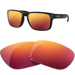 HiCycle2 Polarisierte Ersatzgläser für Oakley Holbrook Sonnenbrille, mehrere Optionen(Dunkelrot) von HiCycle2