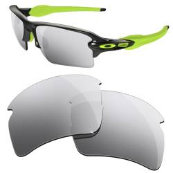 HiCycle2 Verspiegelte polarisierte Ersatzgläser für Oakley Flak 2.0 XL Sonnenbrille, mehrere Optionen, silber von HiCycle2