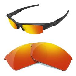 HiCycle2 Verspiegelte polarisierte Ersatzgläser für Oakley Flak Jacket Sonnenbrille, mehrere Optionen, rot, 55mm von HiCycle2