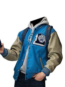 13 Reason and Liberty High Tigers Justin Foley Letterman Varsity Jacke - Thirteen Reasons Why Jacket, Wolle - ?rmel aus Kunstleder, Medium von HiFacon