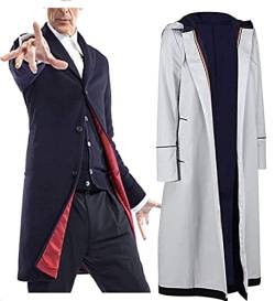 HiFacon Doctor Who Smith Kostüm Detektiv David Tennant langer Trenchcoat Gr. L, Marineblau/Wollmantel von HiFacon