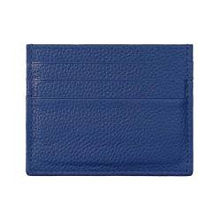 Hibate (Blau RFID Schutz Leder Kartenetui für Herren Damen Slim Mini Karten Geldbörse Kreditkartenetui von Hibate
