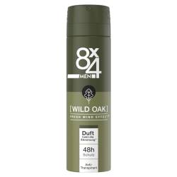 8X4 Men Wild Oak Deospray, Deodorant für Männer mit maskulin-holzigem Duft, Sprühdeo mit zuverlässigem 48h Anti-Transpirant-Schutz (150 ml) von Hidrofugal