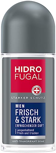 Hidrofugal Men Frisch & Stark Roll-on (50 ml), starker Antitranspirant Schutz mit erfrischendem Duft, langanhaltendes Deo für Männer ohne Ethylalkohol von Hidrofugal