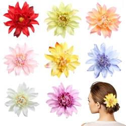 HIFOT 8 Stücke Bunte Haarspangen Damen, Hawaii Blumen Haarklammern Mädchen Ansteckblume, Chrysantheme Haarclips Kinder Haarschmuck für Frauen Party Haarstyling Haarnadeln Hochzeit Haar Accessoire von Hifot