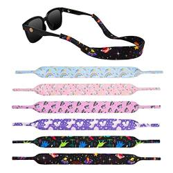 Hifot 6 Stücke Kinder Brillenbänder, Neopren Sonnenbrillen Brillenbänder Sportbrillenband Band Brillen Kordel Halter für Sonnenbrillen Sportbrillen von Hifot