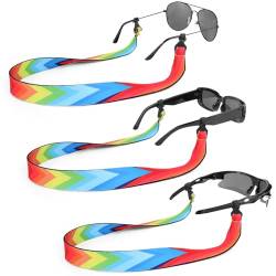 Hifot Brillenband Schwimmfähig 3 Stück, Neopren Sonnenbrille Kette Sport Brillenbänder Brillenkette Sportbrillenband für Herren Damen Kinder von Hifot