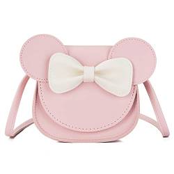 Hifot Kinder Umhängetasche Mädchen, Süßes Bowknot Handtasche Mini Prinzessin Messenger Bags Taschen mit Verstellbarer Strape für kleine Mädchen von Hifot