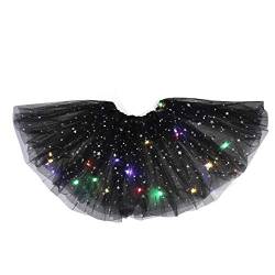 Hifot Mädchen Tutu Rock LED, Tüllrock Kinder Ballettrock Pailletten Led Lichter Kleid Tutu für kleine Mädchen, Prinzessin Tanzrock tanzkleid von Hifot