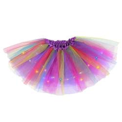 Hifot Mädchen Tutu Rock LED, Tüllrock Kinder Ballettrock Pailletten Led Lichter Kleid Tutu für kleine Mädchen, Prinzessin Tanzrock tanzkleid von Hifot