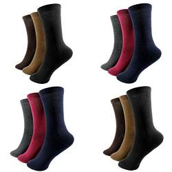 HighClassStyle 6/12/24 Paar Damen Socken Mädchen Freizeit Strümpfe Ladies Socks 95% Baumwolle basic farben Größe 35-41 Art.LS-600 (12 Paar) von HighClassStyle