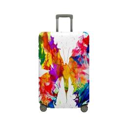Highdi 3D Schmetterling Kofferhülle, Elastisch Reise Kofferschutzhülle Reisekoffer Koffer Schutzhülle, Kofferhülle Kofferschutzhülle mit Reißverschluss (Farbe,S (18-20 Zoll)) von Highdi